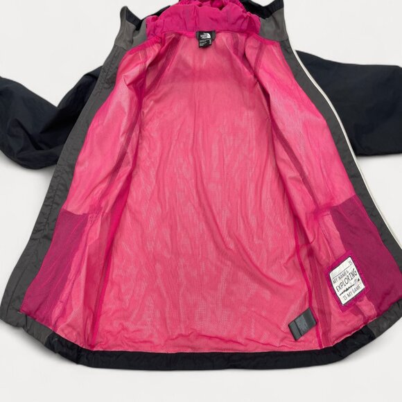 The North Face Black Gray hooded Dryvent Windbreaker Jacket Girls Youth XL 18 - Picture 9 of 13